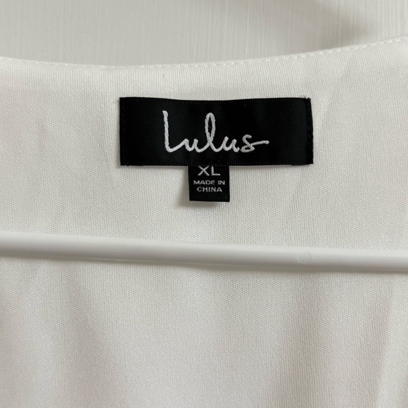 Lulus Time Well Spent White Maxi Dress Sz XL Embroidered Button Front Sleeveless - Picture 16 of 16